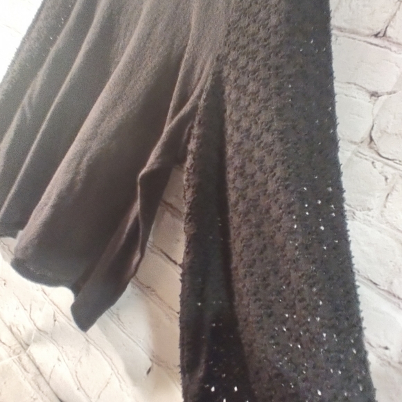 Madewell Textured Black Eyelet Mix Ruffle Longsleeve Top XXL - Picture 13 of 15